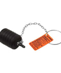 Test Ball 3 Inch Plug Black For DWV Systems Up To 13 PSI And 30 Ft Inflatable Natural Rubber Body with chain and warning tag
