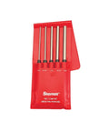 Extra Long Drive Pin Punch Set With Knurled Grip And Protective Vinyl Case 8 Inch Length 1/8 3/16 1/4 5/16 3/8 Inch Diameters