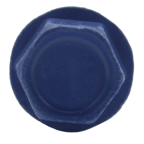 Blue Concrete Anchor Screws 1/4 Inch By 2.75 Inch Hardened Carbon Steel Masonry Fasteners Anti Rust Finish top view.