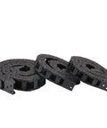 Vorn 2.4 350 3D Printer Cable Chain Set Open Tank Drag Chains, 2 Pieces 10x11mm Style And 1 Piece 10x15mm Style in black nylon