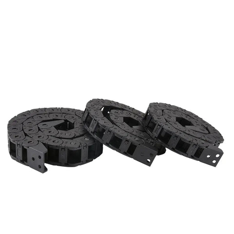Vorn 2.4 350 3D Printer Cable Chain Set Open Tank Drag Chains, 2 Pieces 10x11mm Style And 1 Piece 10x15mm Style in black nylon