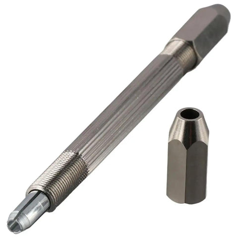 Top Tier Hex Hand Drill Pin Vice With Double Ended Micro Drill Bits For Jewelry Making And Watch Repair durable alloy construction, set includes pin vice and chuck.