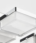 Close-up of the Dope Four Light LED Vanity Fixture Over Mirror In Gloss Chrome 24.9 Inch Bathroom Vanity Light