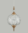 Antique Glass Pendant Light Modern Vintage Style Brass Hardware Hardwired Ceiling Fixture For Kitchen Island Bedroom And Dining Room