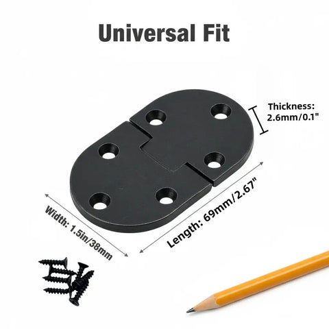 Solid Heavy Duty Butler Tray Hinges For Roll Top Desks And Drop Leaf Tables Dark Bronze Smooth 90 Degree Action with mounting screws.
