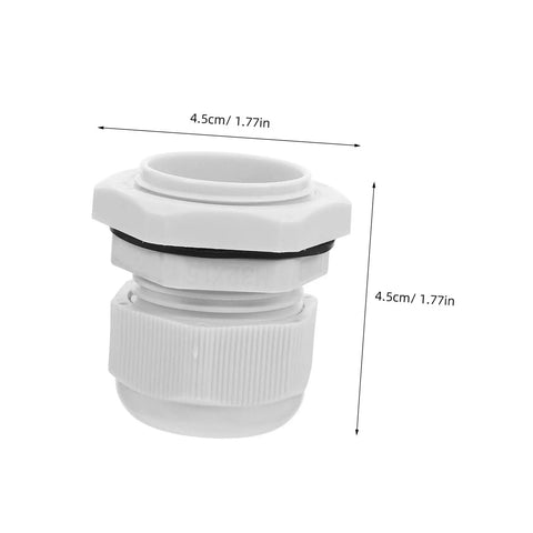 Weatherproof M32 Cable Gland Connector Set 10 Pack With Rotating Threaded Locking Heads For Outdoor Electrical Wiring