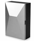 Heavy Duty EV Charger Lock Box With All Weather Rugged Cold Rolled Steel Guard For Safe Outdoor Wall Mount Storage side view.