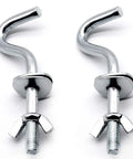 Beefy Heavy Duty Replacement Hammock Hooks Zinc Plated 3/8 Inch Thick 4 3/4 Inch Long Fits 1 1/4 To 2 Inch Hole On Hammock Stand 550 Lb Capacity 2 Pack