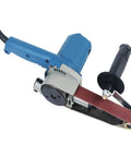 Mini Belt Sander Small Portable Grinding Machine For Knife Sharpener And Polishing High Speed Motor Desktop Tool, blue design.