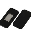 Magnetic Cabinet Catches Set for Doors and Drawers, Invisible Latch Kit; black, rectangular design, 4 by 2 cm, heavy duty magnetic closure.