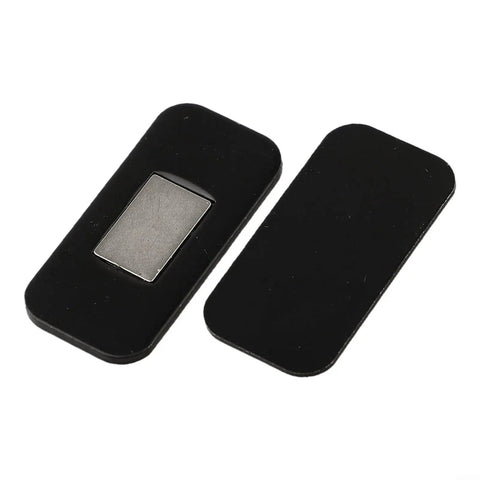 Magnetic Cabinet Catches Set for Doors and Drawers, Invisible Latch Kit; black, rectangular design, 4 by 2 cm, heavy duty magnetic closure.