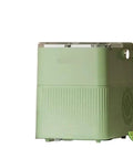 Badass Countertop Ice Maker With Hella Large Storage Producing Fully Automatic Round Cubes in green color, compact mini size.