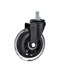 Close-up of a 3 inch polyurethane caster wheel, part of Five Pcs 3 Inch Polyurethane Caster Wheels Silent Rolling Heavy Duty Furniture Casters Smooth As Butter Hella Durable Cart Replacement Parts Built Tough For Easy Gliding Daily Home Or Shop Use.