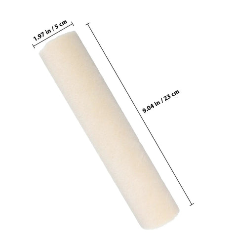 6 Piece Wool Paint Roller Covers With 4mm Nap, Compact Wall Painting Supplies, 9.04 in roller for smooth paint application.
