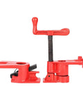 Heavy Duty Half Inch Woodworking Pipe Clamps With Rubber Protection Sleeve Quick Grip Vise for framing tasks displayed at an angle.