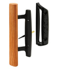Mortise Sliding Glass Door Handle Set In Black Diecast Finish 3-15/16 Inch Length Fits 1 To 1-3/4 Inch Thick Doors Non Handed Surface Mounted Patio Door Hardware Works With Most Mortise Lock Systems