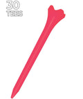 Citrus Pink plastic tee from Unisex Golf Tees 30 Pack Citrus Pink 3.25 Inch Plastic Tees For Longer Drives with aerodynamic design