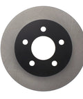 Centric Premium rear brake rotor, 120.61081, metal disc with black center hub and five lug holes.