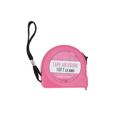 Pink tape measure from 145-Piece Home Hand Tools Set With Hammer, Screwdrivers, Wrenches, Scissors, Magnetic Level, Pliers, Tape Measure