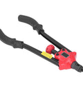 Rivet Nut Gun Kit For M3 To M12 Sizes, high carbon steel hand riveting pliers with red and black durable handle