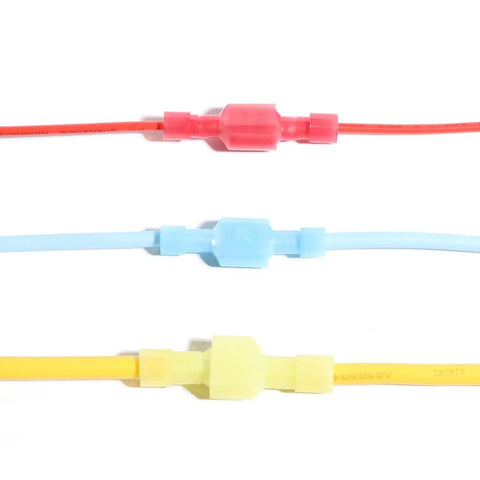 Nylon Spade Connector Right Angle Kit 90 Degree Terminals With Crimper Tool For Automotive Wiring 330 Piece Set Red Blue