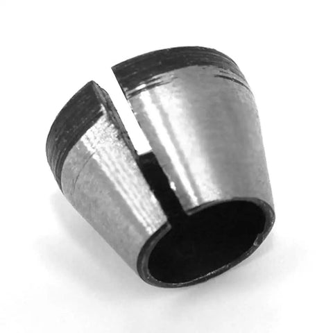 Close-up of a collet from the Six Piece Router Bit Collet Chuck Set With Six Millimeter Six Point Three Five Millimeter And Eight Millimeter Collets