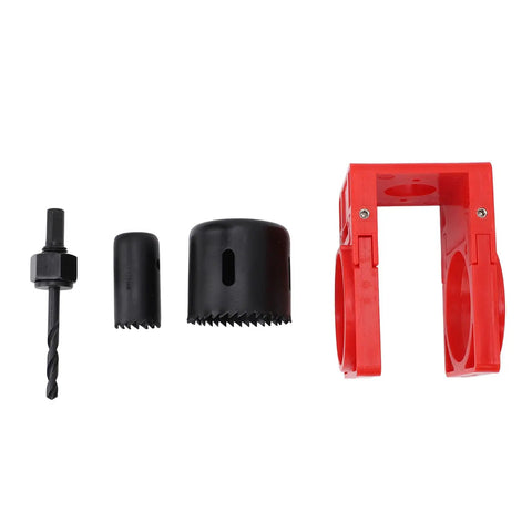 Super Cool Wooden Door Lock Installation Kit With Carbon Steel Saw Blades And Guide Template For Easy Deadbolt Setup On Doors, Fits Multiple Sizes.