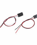 Through Beam Photoelectric Switch Sensor Infrared Beam Break Detector With 2 To 30 Cm Range DC 5V NPN Output And 2 Milliseconds Response For Industrial Automation And Robotics Twin Pack showing two sensors with cables.