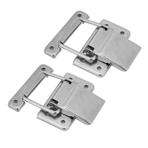 Heavy Duty 1.6 Inch Spring Loaded Toggle Latch Stainless Steel Cabinet Hasp Super Durable And Rust Proof Hardware Perfect For Trunk Box Shop Door, two-pack