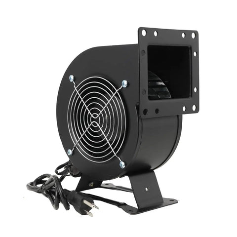 Side view of Heavy Duty Centrifugal Blower Fan Round Squirrel Cage For Outdoor Wood Furnace And Boiler 110 Volt 120 Watt