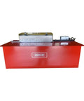 Portable Pittsburgh Lockformer Machine for Sheet Metal and HVAC Ductwork, 24 Gauge Capacity front view with red exterior