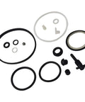 Heavy Duty 8 Ton Hydraulic Bottle Jack Seal Kit Replacement Set with oil seals, pump core, steel ball check valve, and dust cap.