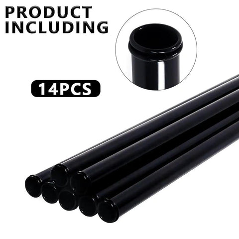 14 Pack Golf Bag Tubes With Two Inner Diameters 1.5 Inch And 1.25 Inch For Club Protection And Easy Organizing, black plastic tubes