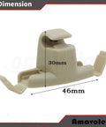 Beige Interior Sun Visor Hook Clip Bracket For BMW E46 323i 323Ci 325i 325Ci 325xi M3 Replacement 2 Pack OEM 51168243575, 30mm x 46mm