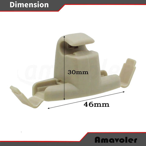 Beige Interior Sun Visor Hook Clip Bracket For BMW E46 323i 323Ci 325i 325Ci 325xi M3 Replacement 2 Pack OEM 51168243575, 30mm x 46mm