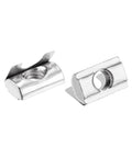 Heavy Duty M8 Roll In Spring T Nuts 20 Pcs Nickel Plated Carbon Steel For 3030 4040 Aluminum Extrusion Profile Pro Shop Grade Hardware, two pieces visible.