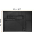 Badass Magnetic Silicone Soldering Mat Work Station Repair Pad Heat Resistant To 500 Celsius Non Slip Folding Surface 21.7 By 15 Inches Black view from above with compartments.