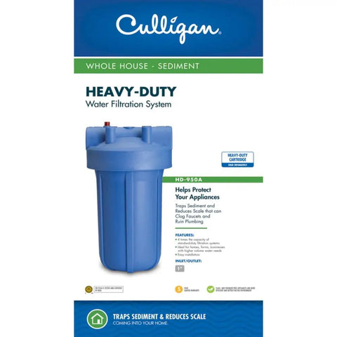 Heavy-Duty Whole House Water Filter Housing With 1-Inch Inlet Outlet, Easy Install, UV Resistant Opaque Design, Built-In Pressure Relief Valve, Premium Sediment Filtration System, NSF Certified