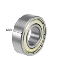699ZZ Deep Groove Ball Bearings 9mm X 20mm X 6mm Double Shielded Carbon Steel 5 Pack side view