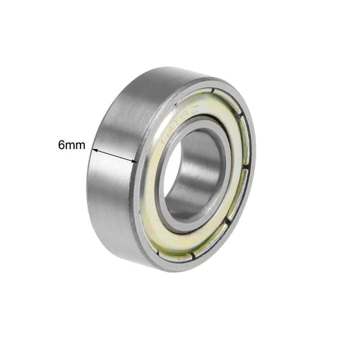 699ZZ Deep Groove Ball Bearings 9mm X 20mm X 6mm Double Shielded Carbon Steel 5 Pack side view