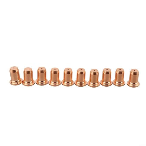 Premium 24 Piece Plasma Cutter Consumables Kit With Electrodes And Nozzles Compatible With Harbor Freight 62204 Machine, copper nozzles line up.