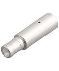 EDM wire guide nozzle for CNC, silver metal body, front view, 1.0 mm tip