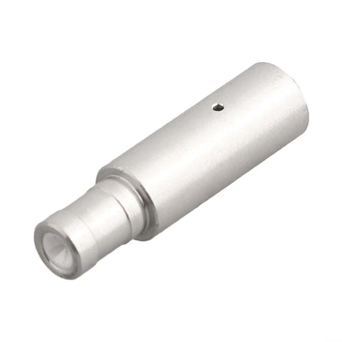 EDM wire guide nozzle for CNC, silver metal body, front view, 1.0 mm tip