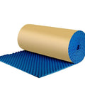 Heavy Hitter Soundproof Foam Roll showing blue egg crate foam; ideal for home studios and acoustic wall panels.