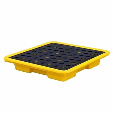Heavy Duty Polyethylene Spill Containment Pallet For Drums Non Slip Indoor Outdoor Tray Rugged Garage Basement Storage Platform