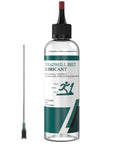 Clear bottle labeled 'Treadmill Belt Lubricant' with applicator tube, Pro Grade Silicone Treadmill Belt Lubricant With Application Tubes And Precision Twist Cap High Temperature Resistant Formula That Slashes Friction And Wear Extends Treadmill Life 500 Count 4.2 Ounce