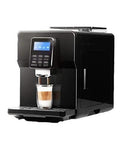Kickstart Your Daily Grind With This Hassle Free Automatic Espresso Machine Featuring One Touch Brew Built In Bean Grinder 19 Bar Pressure Pro Milk Frother Spacious Water Reservoir Stainless Steel Construction And Rapid Auto Clean Mode, showing espresso being brewed.
