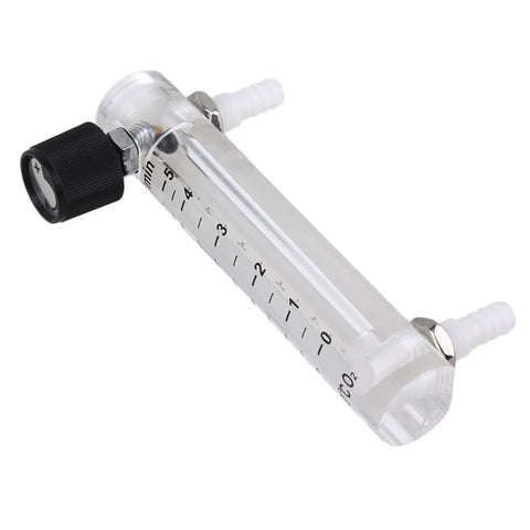 Oxygen Gas Flowmeter Acrylic 0.5 To 5 LPM With Control Valve Adjustable and Easy To Use, industrial-grade with non-pulsating flow