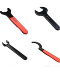 Heavy Duty ER Collet Chuck Wrench Key For CNC Milling And Lathe Tools displayed in various angles with hardened steel grip.