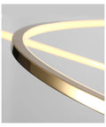 Close-up view of Modern Stainless Steel Creative LED Pendant Lamp Luxury Living Room Restaurant Bedroom Hotel Minimalist Chandelier Decor Light.